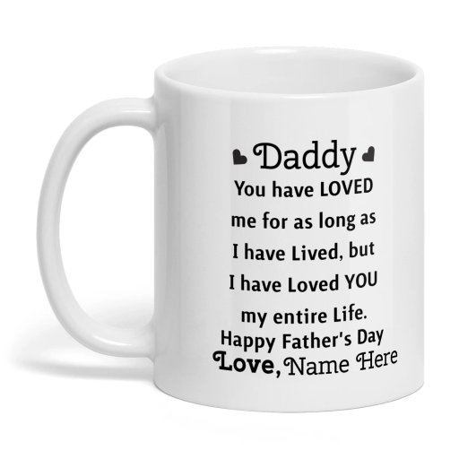 Happy Father's Day, Daddy Personalized Mugs.😍